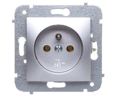 Elektro Plast Nasielsk 1733-16 CARLA Lizdas pojedyncze su/u Sidabrinė 1733-16