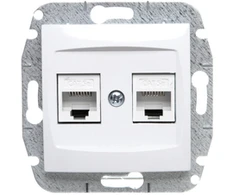 Elektro Plast Nasielsk Elektro-Plast Carla kompiuterio lizdas 2xRJ45 katė 5E balta (1749 -10)