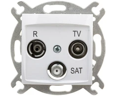 Elektro Plast Nasielsk 1753-10 CARLA Antenos lizdas R-TV-SAT galas 1753-10