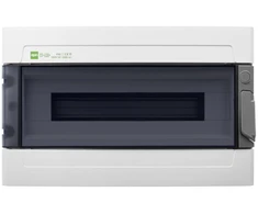 Elektro Plast Nasielsk 1955-01 Hermetiška skirstomoji plokštė EP-LUX paviršinė 1x18 1500V DC 1000V AC PE+N dūmai IP65 1955-01