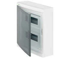 Elektro Plast Nasielsk 2425-01 Elegantiškas modulinis skirstytuvas 2x12 paviršiuje montuojamas IP40 N+PE skaidrios durys 2425-01