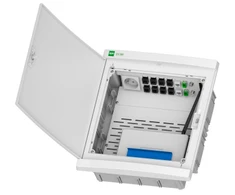 Elektro Plast Nasielsk 2435-20 Elegantiškas 2X12 įleidžiamas daugialypės terpės skirstomasis įrenginys IP40 N+PE baltos durys 2435-20