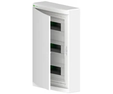 Elektro Plast Nasielsk 2445-00 Elegantiškas modulinis skirstomasis skydas 3x12 paviršinis IP40 N+PE baltos durys 2445-00
