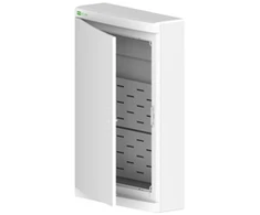 Elektro Plast Nasielsk 2445-20 Elegantiškas daugialypės terpės skirstomasis įrenginys 3x12 paviršiuje montuojamas IP40 N+PE baltos durys 2445-20