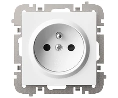 Elektro Plast Nasielsk 3833-10 Vestra Lizdas 2P+Z be rėmo įleidžiamas į žemę IP20 balta 3833-10