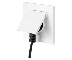 Elektro Plast Nasielsk 4168-10 SANTRA kištukinis lizdas 2P+Z be rėmo įleidžiamas hermetiškas IP44 baltas 4168-10