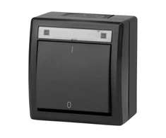 Elektro Plast Nasielsk 5003-17 AQUANT 2K paviršinio montavimo jungiklis, 2 polių, IP55, antracito spalvos 5003-17