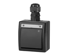 Elektro Plast Nasielsk 5006-67 AQUANT 2K paviršinio montavimo kryžminė jungtis IP65 antracito spalvos 5006-67