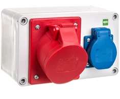 Elektro Plast Nasielsk Elektro-Plast RS 2P + Z 3P + N + Z 16A n / t neapsaugotas IP44 pilkas (6202-0)