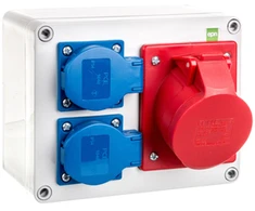 Elektro Plast Nasielsk Elektro-Plast RS 2x2P + Z 3P + N + Z / 16A n / t neapsaugotas IP44 pilkas (6204- 0)