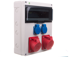 Elektro Plast Nasielsk 6210-00 RS-12 statybos skirstomieji įrenginiai 12 mod. 2x2P+Z, 16A/5P, 32A/5P, IP44 be apsaugos 6210-00