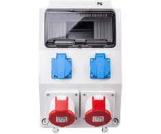 Elektro Plast Nasielsk 6221-00 Statybinis skirstomasis skydas RS-9 moduliai 2x2P+Z, 2x16A/5P, IP44 be apsaugos 6221-00