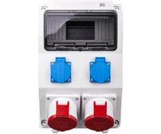 Elektro Plast Nasielsk Elektro-Plast 9 moduliai 2x2P + Z 2x5P / 32A be RS- 9 apsaugos (6222-0)