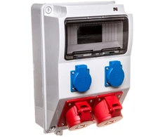 Elektro Plast Nasielsk 6223-00 Statybiniai skirstomieji įrenginiai RS-9 9- mod. 2x2P+Z, 16A/5P, 32A/5P, IP44 be apsaugos 6223-00