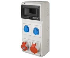 Elektro Plast Nasielsk 6243-00 Statybinė skirstomoji įranga RS-8 8-mod. 2x2P+Z, 16A/5P, 32A/5P, IP44 be apsaugos 6243-00