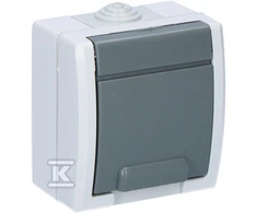Elektro Plast Nasielsk Elektro-Plast Vieno lizdo GNT-2P + Z su pilku įžeminimu (1241-10)