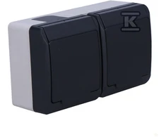 Elektro Plast Nasielsk GN.2X2P+Z N/T IP44 ANTRACITE HERMES