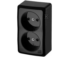 Elektro Plast Nasielsk LIZDAS 2-KR.2X2P N/T IP20 Juodas BERG