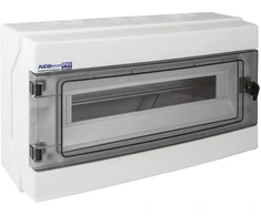 Elektro Plast Modulinis hermetinis skirstomasis skydas (500V AC, 1000V DC) 1x18 ant paviršiaus montuojamas (N+PE) IP65 RH-18