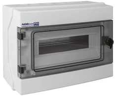 Elektro Plast Modulinis hermetinis skirstomasis skydas (500V AC, 1000V DC) 1x12 paviršinis montuojamas (N+PE) IP65 RH-12