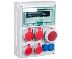 Elektromet Konstravimo skirstomasis skydelis 12 modulių 2x16A 5P 400V, 2x32A 5P 400V, 1x63A 5P 400V, 2x16A 1P + Z RSS- 04 IP44 (942040)