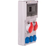 Elektromet Statybų skirstomasis skydelis 8 moduliai 1x16A 5P 400V, 1x32A 5P 400V, 3x16A 2P + Z RSE- 03 IP54 (942081)