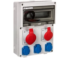 Elektromet Construction skirstomieji įrenginiai 12 modulių 1x16A 5P 400V, 1x32A 5P 400V, 3x16A 2P+Z RSE-04 IP54 (942091)