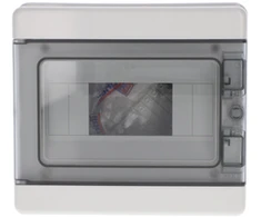 Elettrocanali 1x8 PV modulinis skirstomasis įrenginys, montuojamas ant paviršiaus, transp. serija 620 IP65 200x180x100 N+PE bėgis pilkas EC62008E