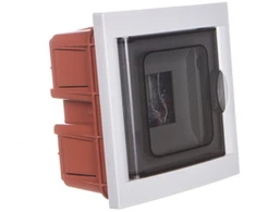 Elettrocanali EC63004 Modulinė skirstomoji plokštė 1x4 įleidžiama transp. durų serija 630 IP40 154x160x80 rutulys EC63004