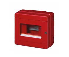 Elettrocanali Ugnies mygtukas - korpusas 1x8 200x180x100 raudona (EC64008)