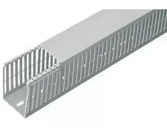 Elettrocanali Kabelių latakas su šukomis, be halogenų, su dangteliu SH80x60 pilkas /2m (ECSH8060)