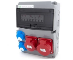 ELS Elektrotechnika Konstrukciniai skirstomieji įrenginiai 32A/5P + 16A/5P + 2*GS 230V + apsaugos + diferencialas, 11NO22C11C1F