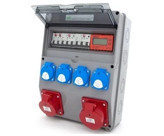 ELS Elektrotechnika Statybinis skirstomasis skydas 32A/5 + 16A/5 + 4*GS 230V + apsaugos + sertifikuotas MID matuoklis, 12NO42C11C11CL