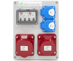 Els Elektrotechnika 4NO21B11B1/4 Statybiniai skirstomieji įrenginiai Mikołajki 32/4 + 16/4 + 2*GS + apsaugos, sieninis korpusas, 4NO21B11B1/4