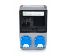 Els Elektrotechnika 6NO21C00F Statybinis skirstomasis skydas, sodas 2*GS 230V + apsaugos + diferencialas, 6NO21C00F