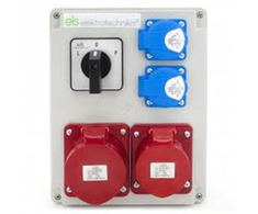 Els Elektrotechnika N211LP Statybinis skirstomasis įrenginys 16A/5P + 32A/5P + 2*GS 230V + L-0-P jungiklis, N211LP