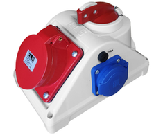 Els Elektrotechnika Els Polska E960625411C Statybinis skirstomasis skydas su jungikliu L-0-P COMBO 32/5 1x230V IP44 / E960625411C