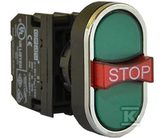 Schneider Electric Emas 3 JUNGIKLIS ŽALIAS STOP NE+NC+NE