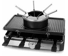 Elektrinis grilius Emerio Emerio RG-124930 grill raclette 8 os. 1400 W Juodas, Nerūdijantis plienas