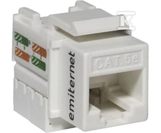 Emiter UTP RJ45 SOCET CAT.5E KEYSTONE Baltas