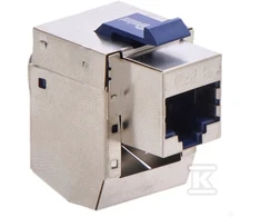Emiter STP RJ45 SOCKET CAT.6 KEYSTONE MĖLYNA
