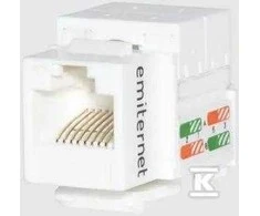 Emiter UTP RJ45 SOCKET CAT.6 KEYSTONE Baltas
