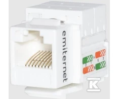Emiter UTP RJ45 SOCKET CAT.6 KEYSTONE Baltas