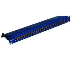 EMITERNET Panel 19″, 24xRJ45 STP cat.6 (1U) with shelf, mėlynas DCN/PPFA674EKS248C6
