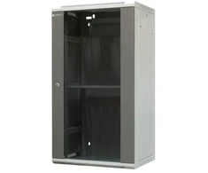 EMITERNET Atskira pakabinama spintelė 19" 22U, skardos/stiklo durys, 600×450×1083mm plotis/gylis/aukštis EM/AP6422