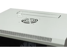 EMITERNET Vienos sienos pakabinama spintelė 19'' 4U, skardos/stiklo durys, 600×450×280mm plotis/gylis/aukštis. EM/AP6404