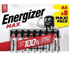 ENERGIZER MAX AA LR6 ELEMENTAI. 8 vnt. EKO pakuotė