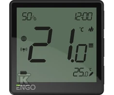Engo Controls Engo EONE Zigbee 3.0 belaidis termostatas, juodas