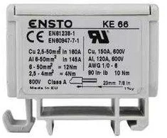Ensto Gnybtas KE66 2,5-50 mm² pilkas dvigubas Cu/Al