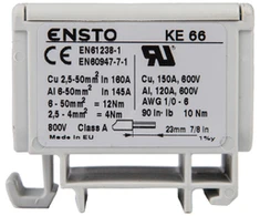 Ensto Gnybtas KE66 2,5-50 mm² pilkas dvigubas Cu/Al